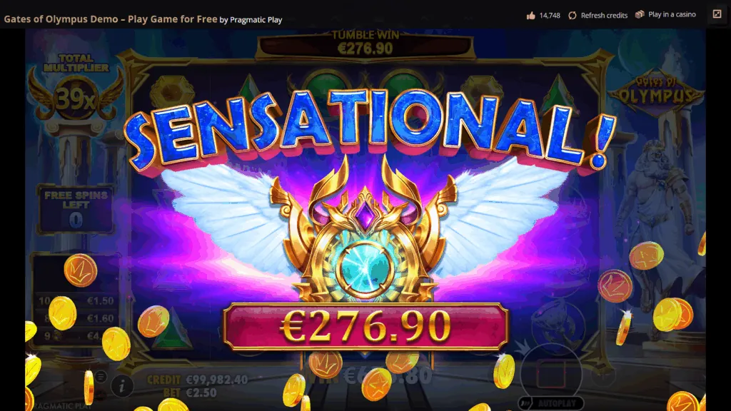 Maximale winstpotentieel van 5000x in Gates of Olympus