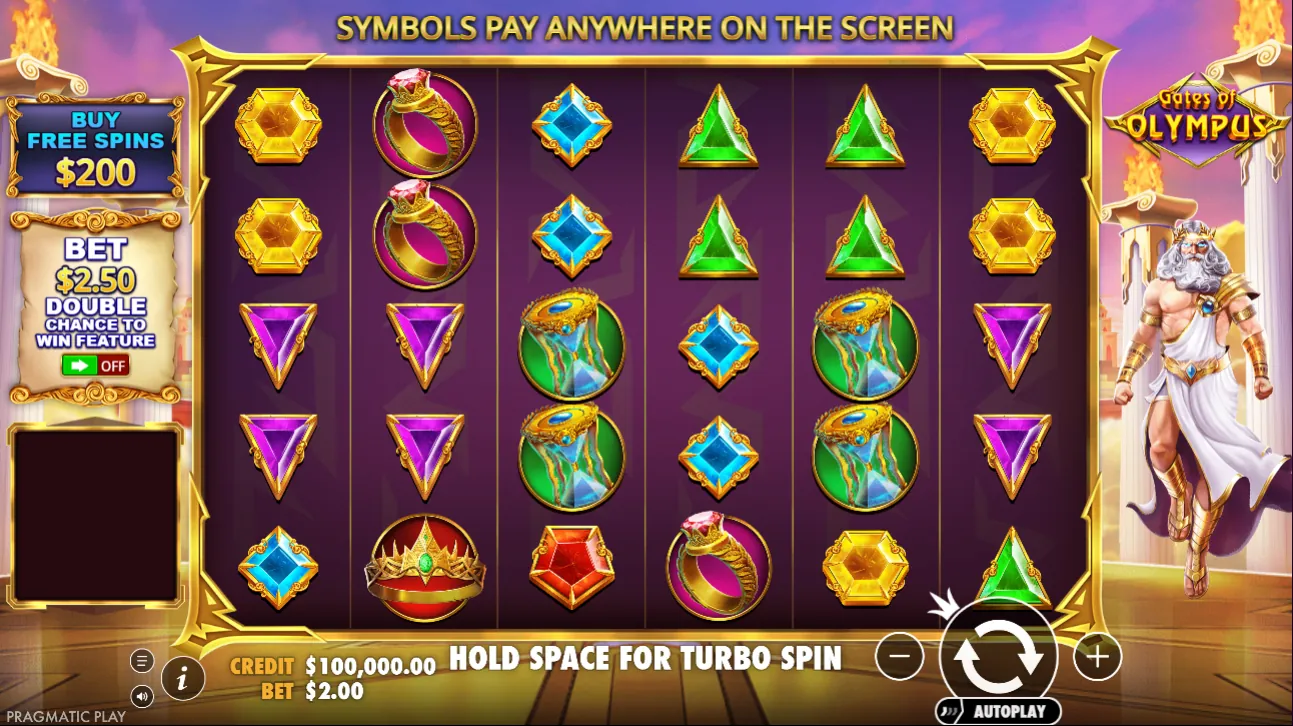 Gates of Olympus demomodus-gameplay